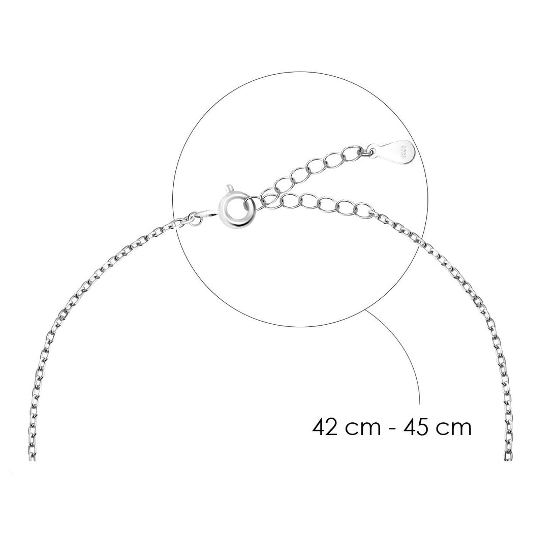 Anker Halskette in 925 Silber