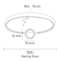 Kreis Armband in 925 Silber