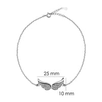 Flügel Armband in 925 Silber