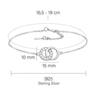 Kreis Armband in 925 Silber