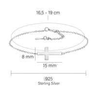 Kreuz Armband in 925 Silber