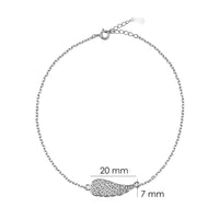 Flügel Armband in 925 Silber