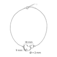 Herz Armband in 925 Silber