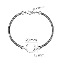 Mond Armband in 925 Silber