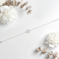 Kleeblatt Blatt Armband in 925 Silber