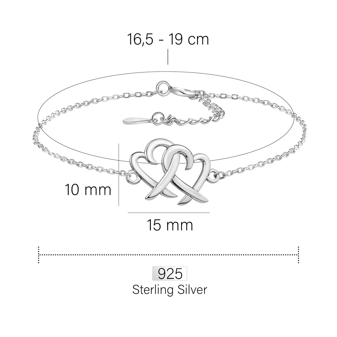 Herz Armband in 925 Silber