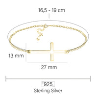 Kreuz Armband in 925 Silber