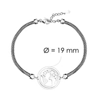 Welt Armband in 925 Silber