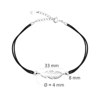 Blatt Armband in 925 Silber