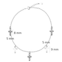 Kreuz Armband in 925 Silber