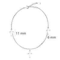 Kreuz Armband in 925 Silber