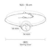 Fuß Armband in 925 Silber