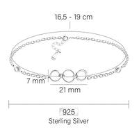 Kreis Armband in 925 Silber
