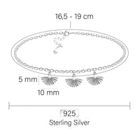 Muschel Armband in 925 Silber