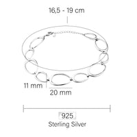 Kreis Armband in 925 Silber