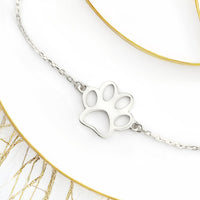 CloseUp Ansicht von Pfoten Armband in 925 Silber von Sofia Milani - B0284