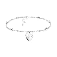 Blatt Armband in 925 Silber