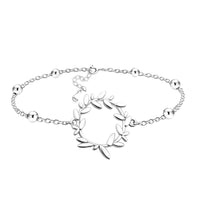 Blatt Armband in 925 Silber
