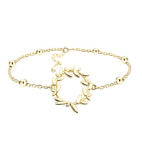 Blatt Armband in 925 Silber