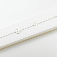CloseUp Ansicht von Weltkarten Armband in 925 Silber von Sofia Milani - B0291