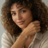Modelansicht von Weltkarten Armband in 925 Silber von Sofia Milani - B0291
