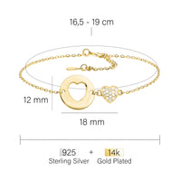Herz Armband in 925 Silber