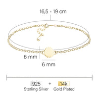 Sonne Armband in 925 Silber