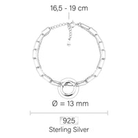 Kreis Armband in 925 Silber