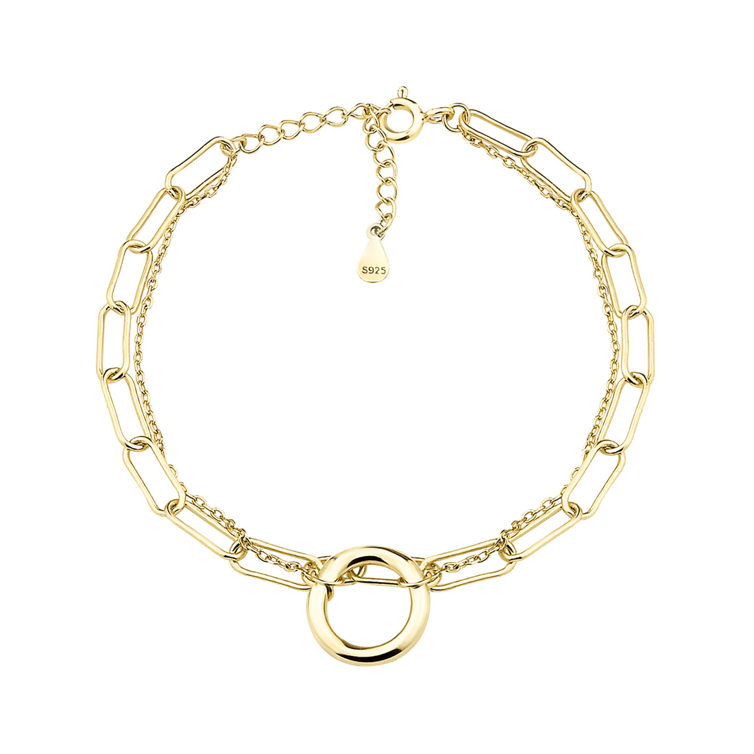 Kreis Armband in 925 Silber