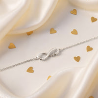 CloseUp von Unendlich Infinity Armband in 925 Silber von Sofia Milani - B0332