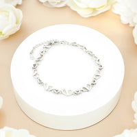 CloseUp Ansicht von Doppeltes Herz Armband in 925 Silber von Sofia Milani - B0363