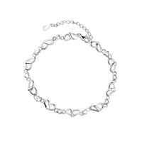 Hauptansicht von Doppeltes Herz Armband in 925 Silber von Sofia Milani - B0363