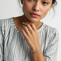 Modelansicht von Doppeltes Herz Armband in 925 Silber von Sofia Milani - B0363