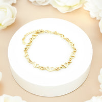 CloseUp Ansicht von Doppeltes Herz Armband in 925 Silber von Sofia Milani - B0364