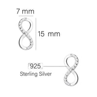 Unendlich Ohrstecker in 925 Silber