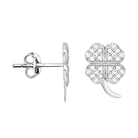 Blatt Ohrstecker in 925 Silber