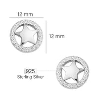 Kreis Ohrstecker in 925 Silber