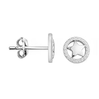 Kreis Ohrstecker in 925 Silber