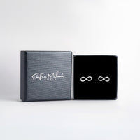 Boxansicht von Unendlich Infinity Ohrstecker in 925 Silber von Sofia Milani - E0145