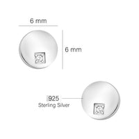 Kreis Ohrstecker in 925 Silber