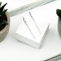 Stab Ohrhänger in 925 Silber