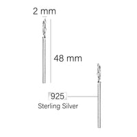 Stab Ohrhänger in 925 Silber