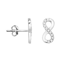 Unendlich Ohrstecker in 925 Silber