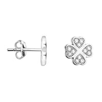 Blatt Ohrstecker in 925 Silber