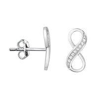 Unendlich Ohrstecker in 925 Silber