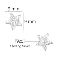 Stern Ohrstecker in 925 Silber
