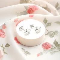 Blume Ohrstecker in 925 Silber