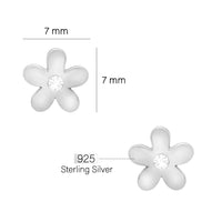 Blume Ohrstecker in 925 Silber
