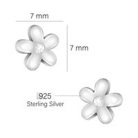 Blume Ohrstecker in 925 Silber