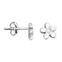 Blume Ohrstecker in 925 Silber